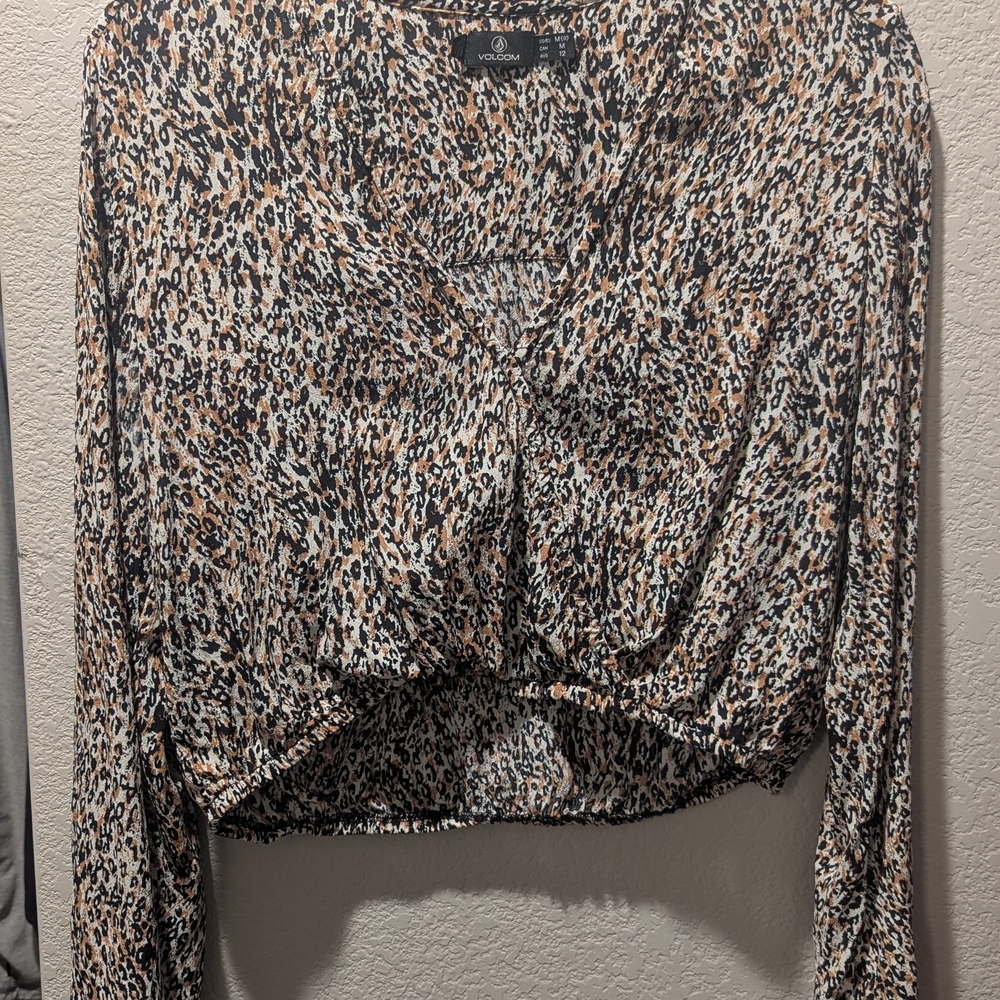 Volcom Animal Print Blouse
